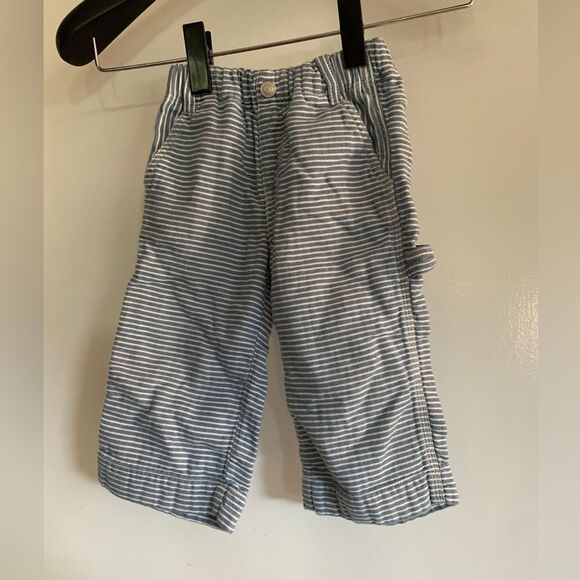 Bit’z Kids Horizontal Striped Blue and White Cargo Pants - Picture 2 of 9